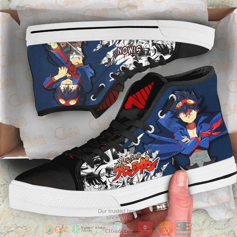 Tengen Toppa Gurren Lagann Simon High Top Canvas Shoes 1