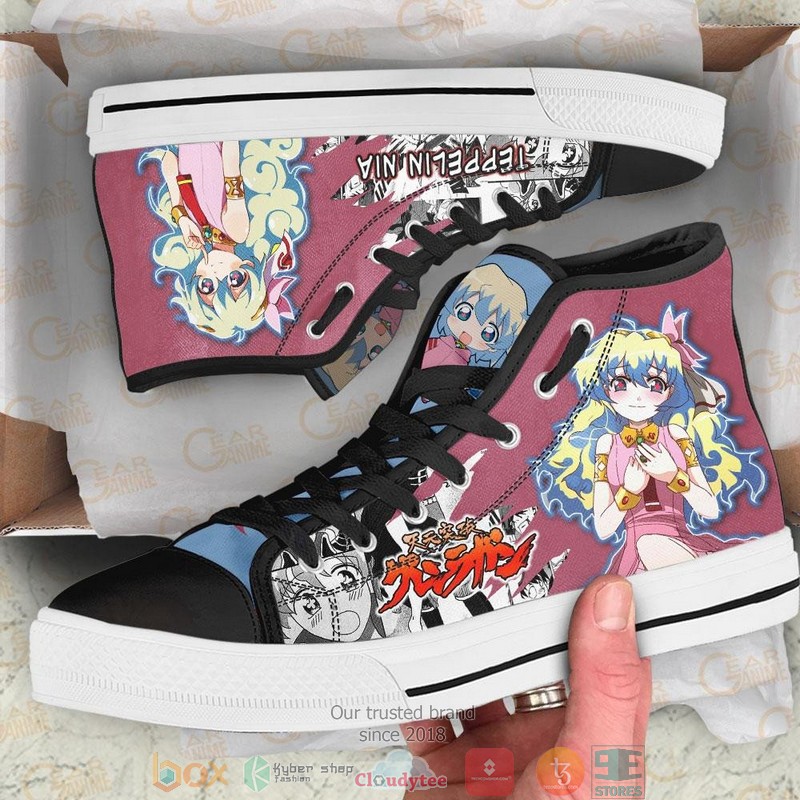Teppelin Nia Tengen Toppa Gurren Lagann High Top Canvas Shoes 1