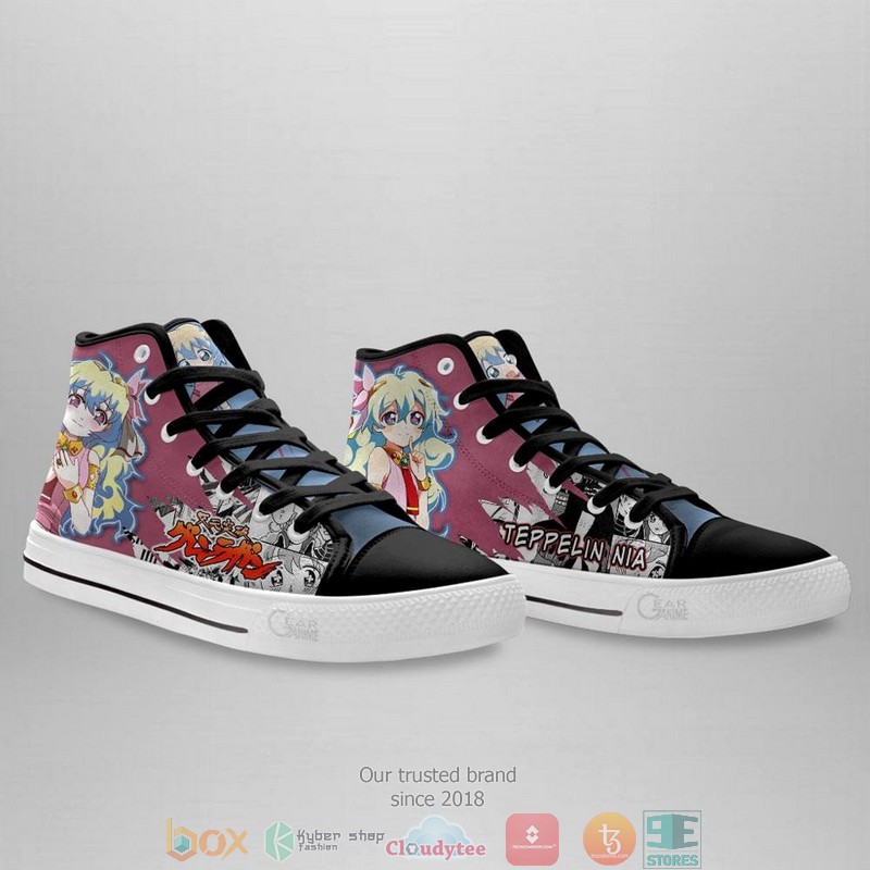 Teppelin Nia Tengen Toppa Gurren Lagann High Top Canvas Shoes 4 Teppelin Nia Tengen Toppa Gurren Lagann High Top Canvas Shoes 1 2 3