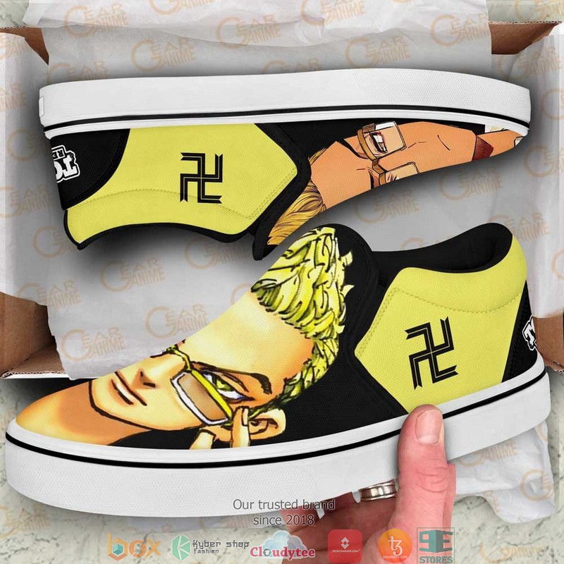 Tetta Kisaki Anime Tokyo Revengers Slip On Sneakers Shoes 4 Tetta Kisaki Anime Tokyo Revengers Slip On Sneakers Shoes 1 2 3
