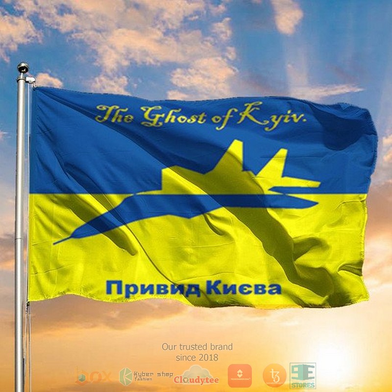 The Ghost Of Kyiv Ukrainian Flag