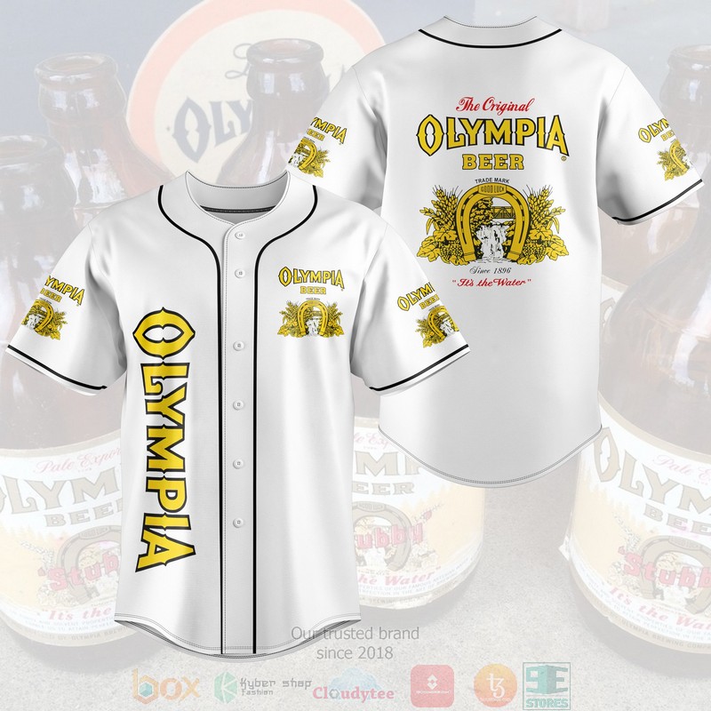 HOT The Original Olympia Beer Baseball Jersey 3 The Original Olympia Beer Baseball Jersey