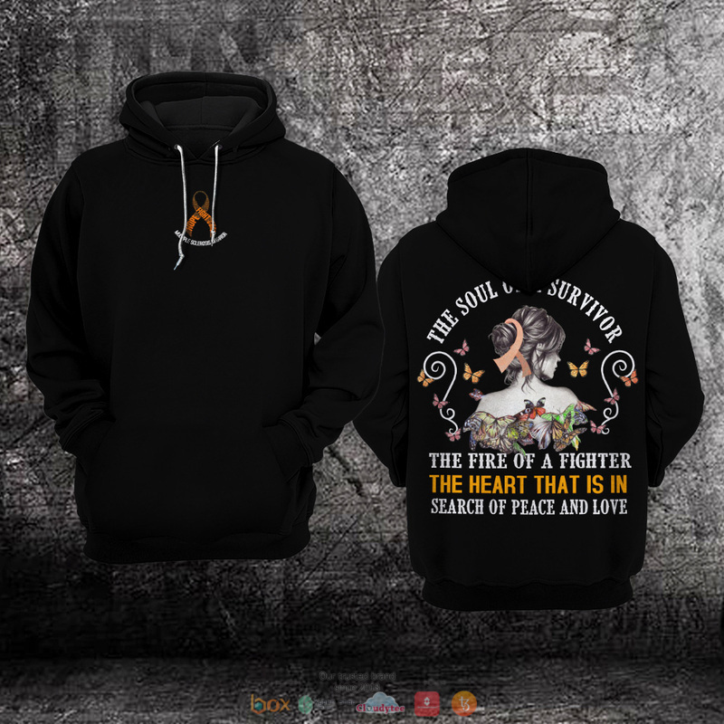 The soul of a survivor Multiple Sclerosis Awareness full print 3D hoodie 3 The soul of a survivor Multiple Sclerosis Awareness 3D hoodie
