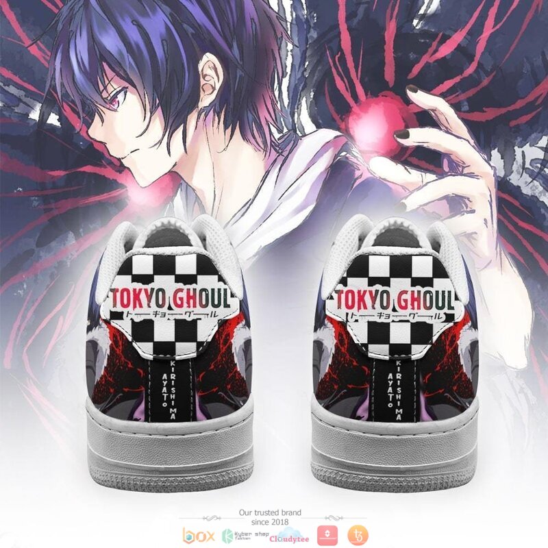Tokyo Ghoul Ayato Checkerboard Anime Nike Air Force Sneaker 3 Tokyo Ghoul Ayato Checkerboard Anime Nike Air Force shoes 1 2