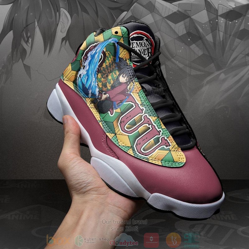 Tomioka Giyuu Anime Demon Slayer Air Jordan 13 Sneaker Shoes 3 Tomioka Giyuu Anime Demon Slayer Air Jordan 13 Shoes 1 2