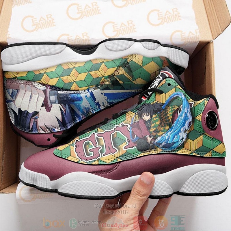 Tomioka Giyuu Anime Demon Slayer Air Jordan 13 Sneaker Shoes 4 Tomioka Giyuu Anime Demon Slayer Air Jordan 13 Shoes 1 2 3