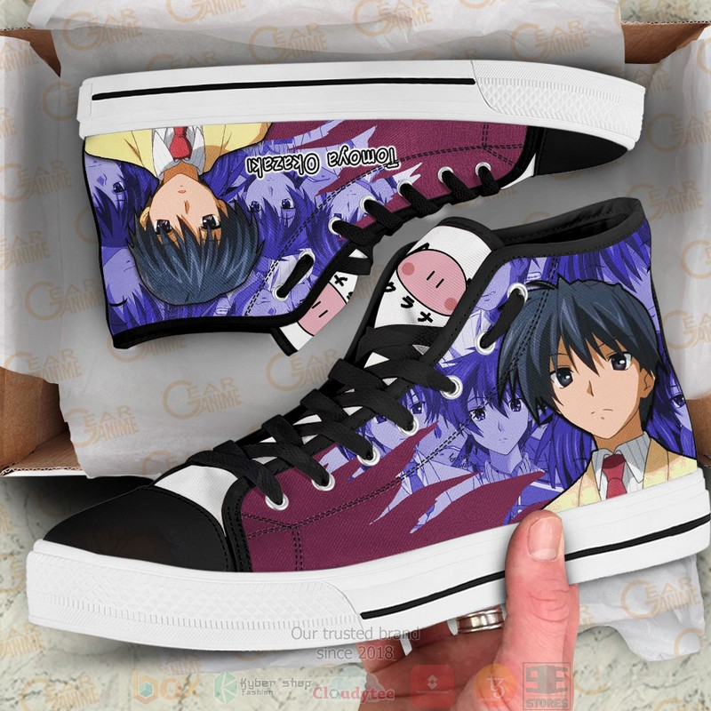 Tomoya Okazaki Clannad Anime Canvas High Top Shoes 1