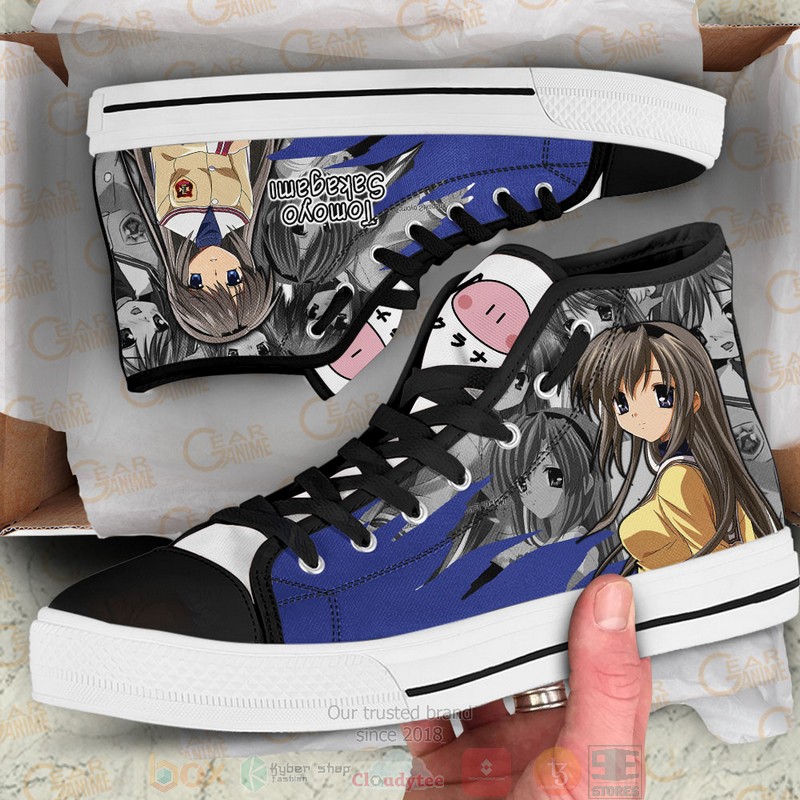 Tomoyo Sakagami Clannad Anime Canvas High Top Shoes 1