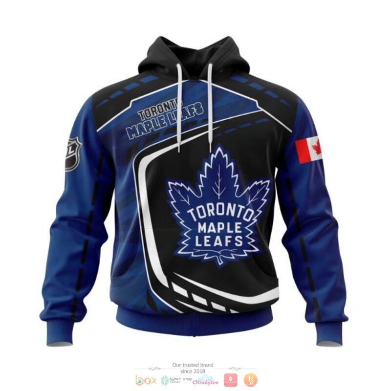 Toronto Maple Leafs NHL black blue full print 3D shirt, hoodie 1 Toronto Maple Leafs NHL black blue 3D shirt hoodie