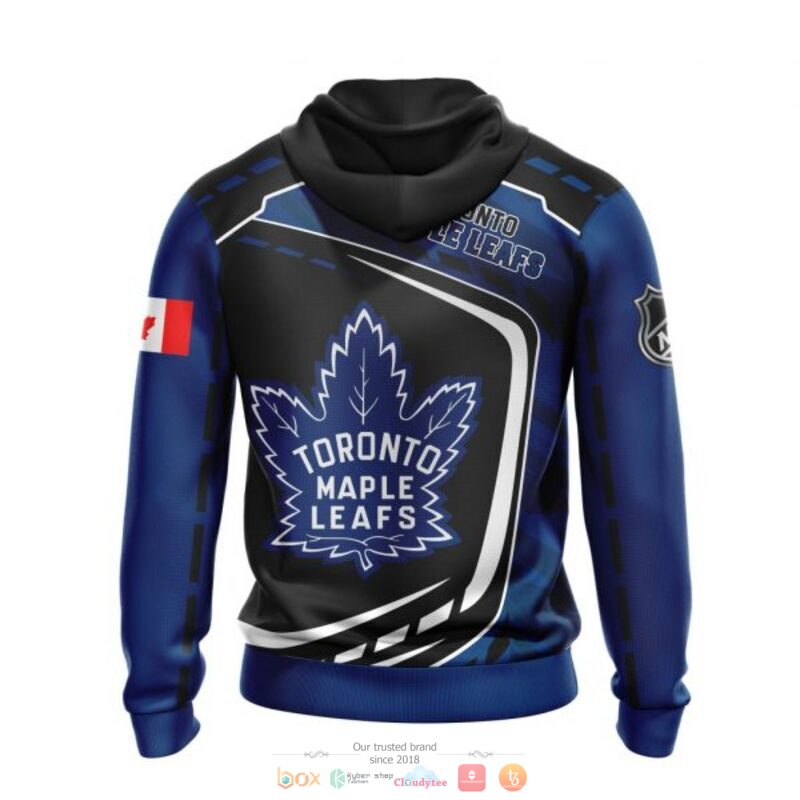Toronto Maple Leafs NHL black blue full print 3D shirt, hoodie 3 Toronto Maple Leafs NHL black blue 3D shirt hoodie 1 2