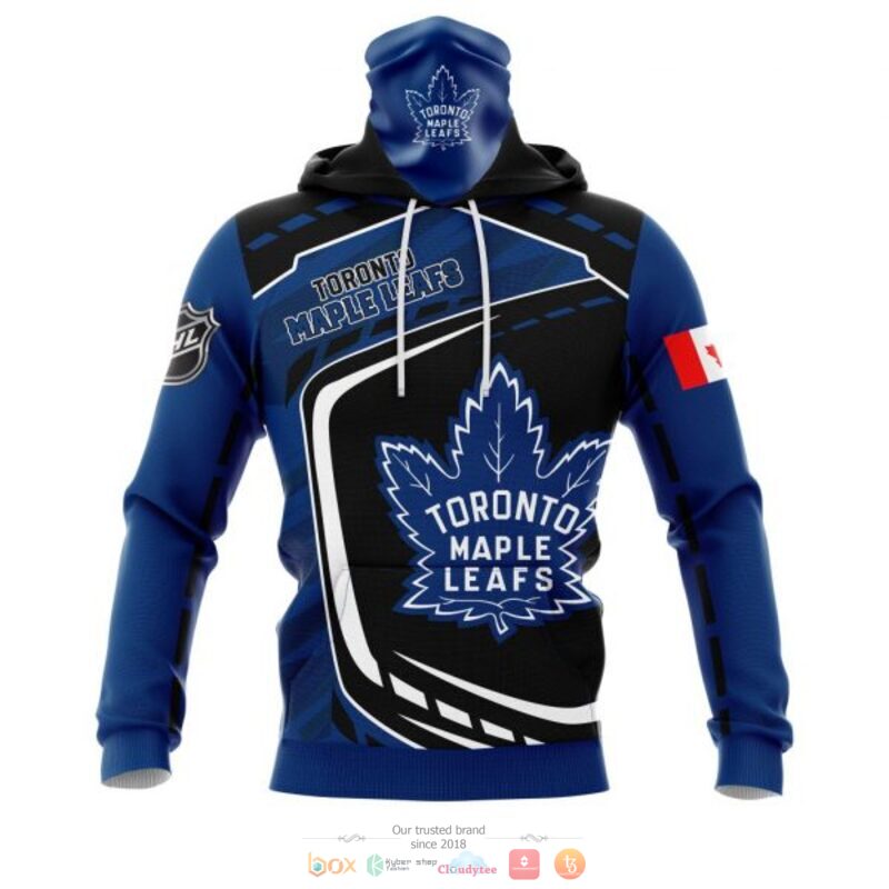 Toronto Maple Leafs NHL black blue full print 3D shirt, hoodie 4 Toronto Maple Leafs NHL black blue 3D shirt hoodie 1 2 3