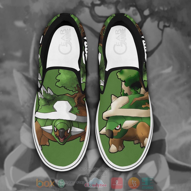 Torterra Pokemon Anime Slip On Shoes
