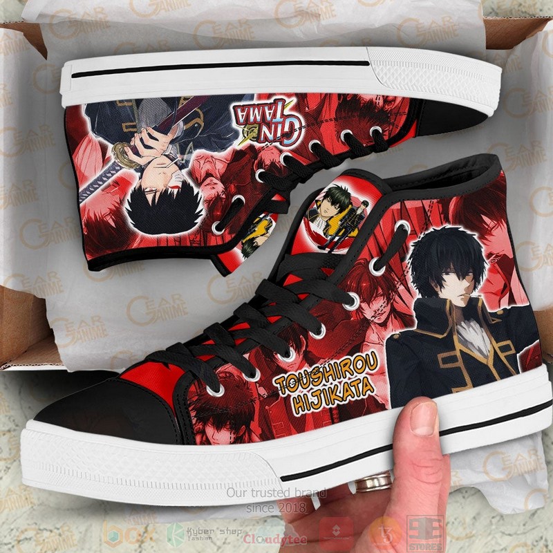 Toushirou Hijikata Gintama Anime Canvas High Top Shoes 1