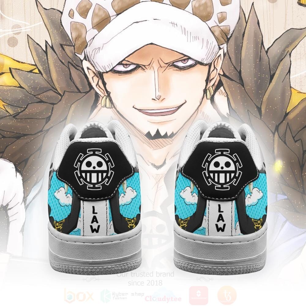 BEST Trafalgar D. Water Law Custom Anime One Piece Nike Air Force Shoes 3 Trafalgar D Water Law Custom Anime One Piece NAF Shoes 1 2