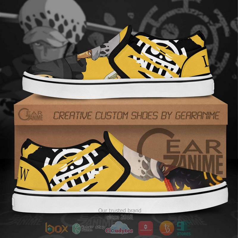 Trafalgar D Law One Piece Anime Slip On Shoes 1