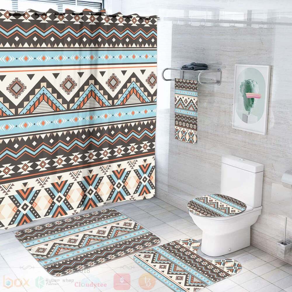 Tribal Striped Bathroom Set