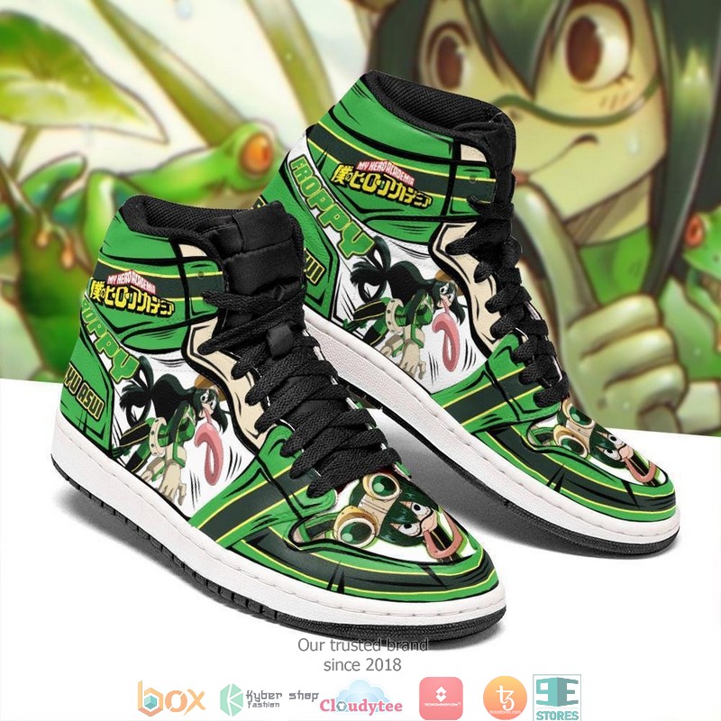 Tsuyu Asui Anime My Hero Academia Froppy Air Jordan High top shoes 1