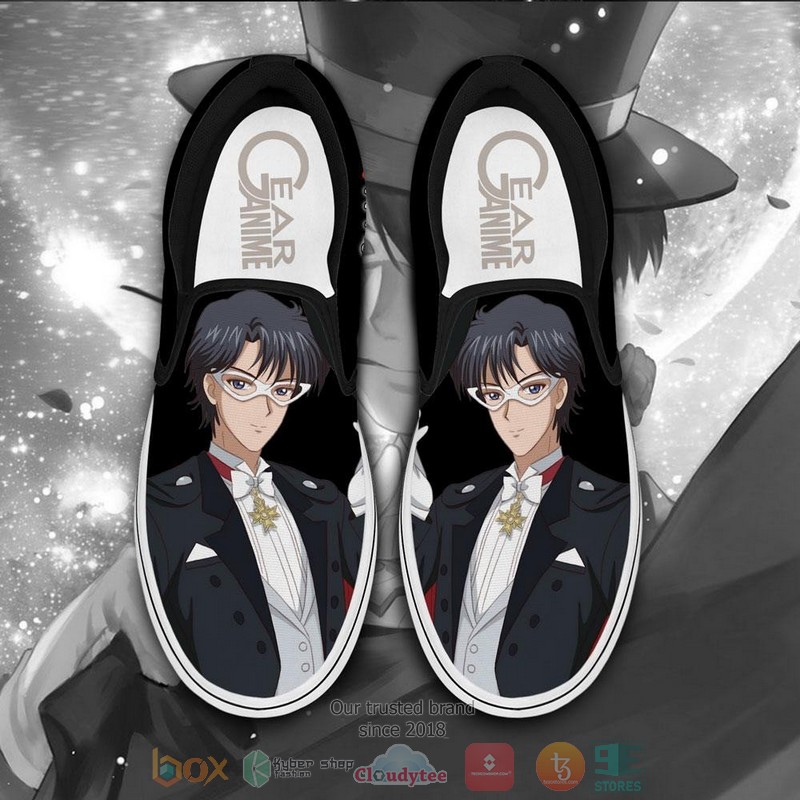 Tuxedo Sailor Anime Slip On Shoes