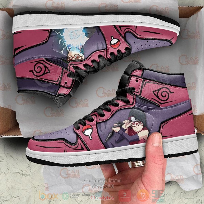 Uchiha Sarada Anime Boruto Air Jordan high top shoes 1 2