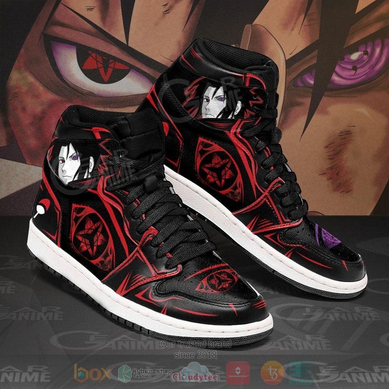 Uchiha Sasuke Eternal Mangekyou Rinne Sharingan Anime Air Jordan high top shoes 1
