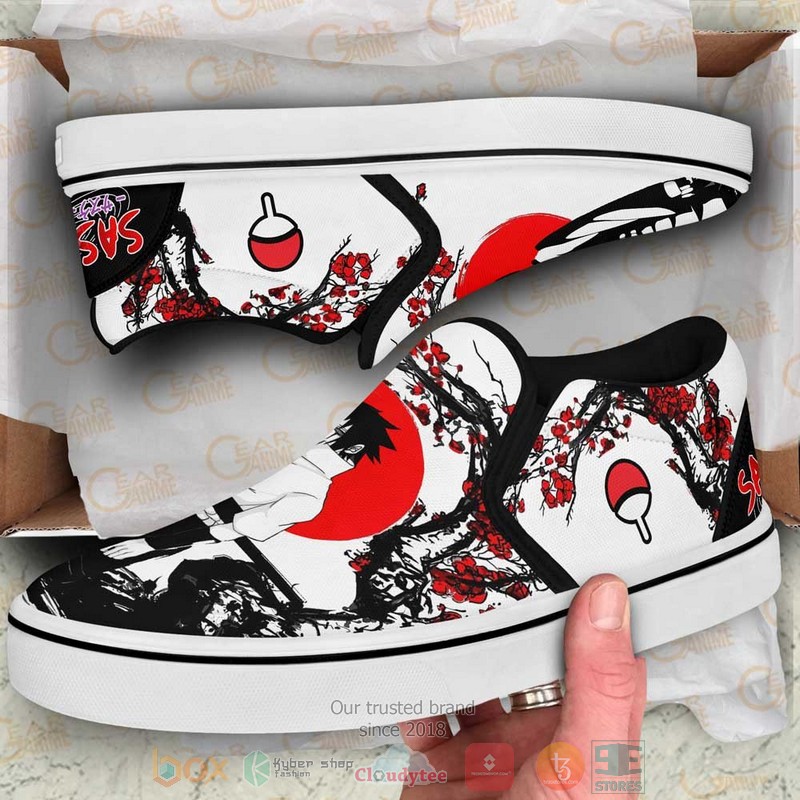Uchiha Sasuke Japan Style Anime Slip On Shoes 1