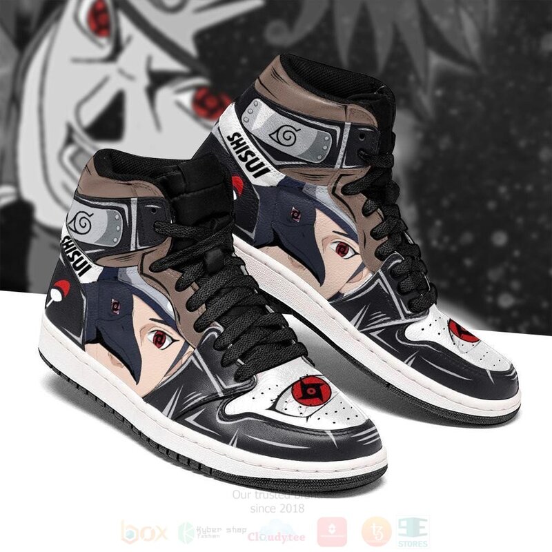 BEST Uchiha Shisui Sharingan Eyes Anime Naruto Air Jordan 1 Retro High 3 Uchiha Shisui Sharingan Eyes Anime Naruto Air Jordan High Top Shoes 1 2