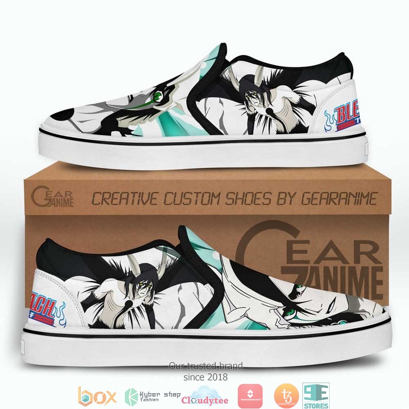 Ulquiorra Schiffer Anime Bleach Slip On Sneakers Shoes 3 Ulquiorra Schiffer Anime Bleach Slip On Sneakers Shoes 1 2