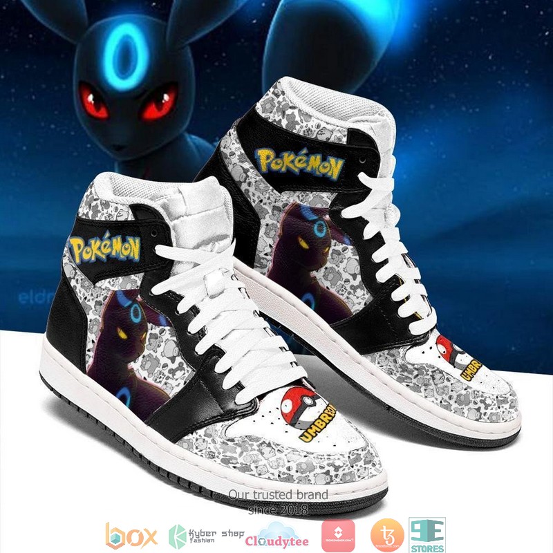 Umbreon Anime Pokemon Air Jordan High Top Shoes 1
