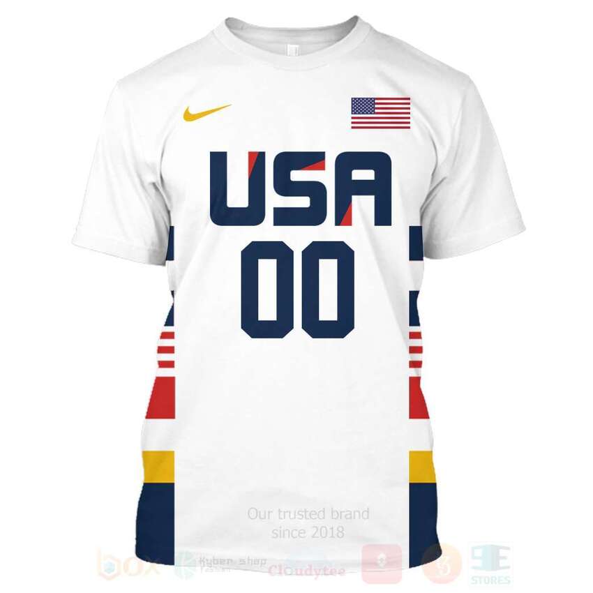 BEST United States national basketball team Personalized Custom White Unisex 3D Hoodie, Shirt 7 United States national basketball team Personalized White 3D Hoodie Shirt 1 2 3 4 5 6