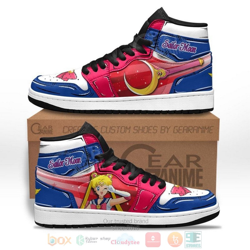Usagi Tsukino Anime Sailor Air Jordan high top shoes
