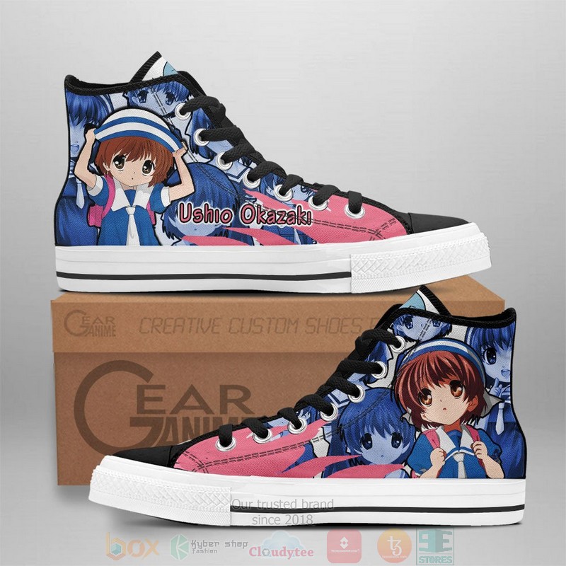 Ushio Okazaki Clannad Anime Canvas High Top Shoes