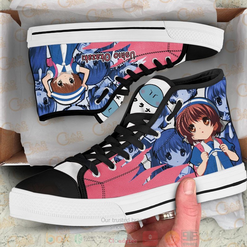 Ushio Okazaki Clannad Anime Canvas High Top Shoes 1