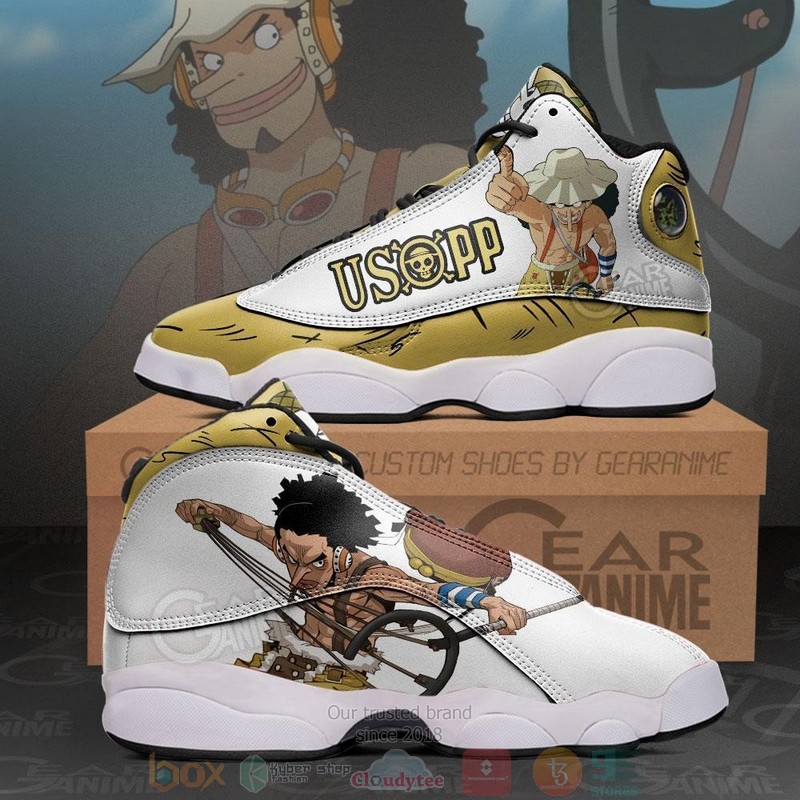 Usopp Anime One Piece Air Jordan 13 Sneaker Shoes 9 Usopp Anime One Piece Air Jordan 13 Shoes