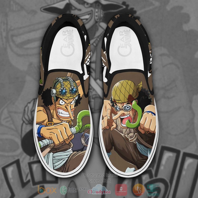 Usopp One Piece Anime Slip On Shoes