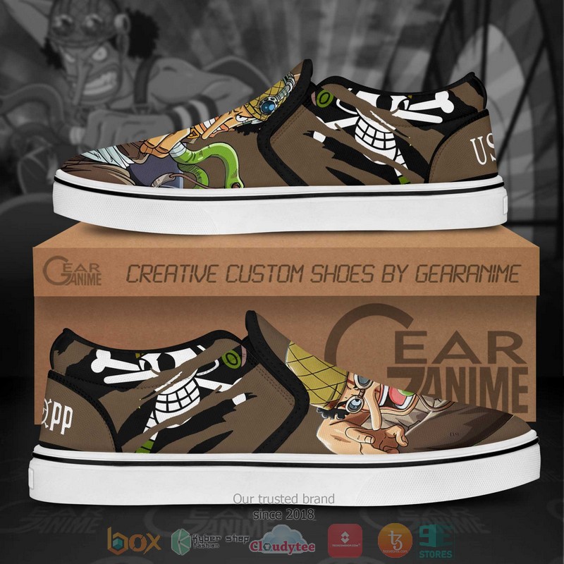 Usopp One Piece Anime Slip On Shoes 1