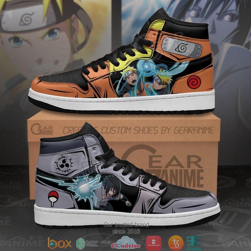 Uzumaki and Sasuke Power Anime Air Jordan High top shoes