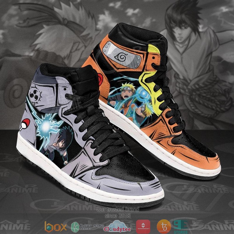 Uzumaki and Sasuke Power Anime Air Jordan High top shoes 1