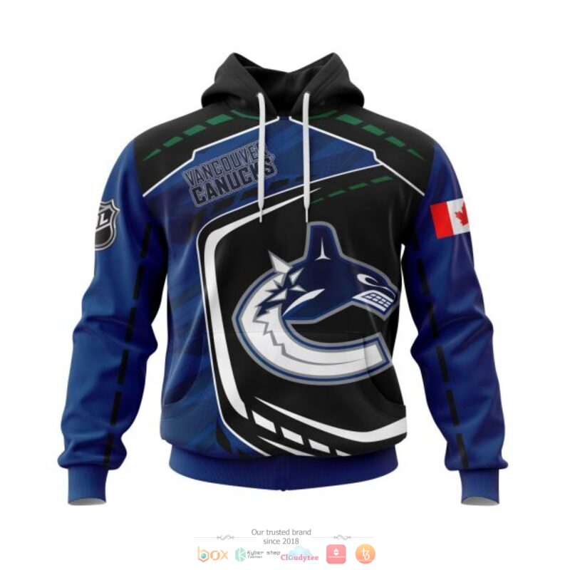 Vancouver Canucks NHL black blue full print 3D shirt, hoodie 18 Vancouver Canucks NHL black blue 3D shirt hoodie