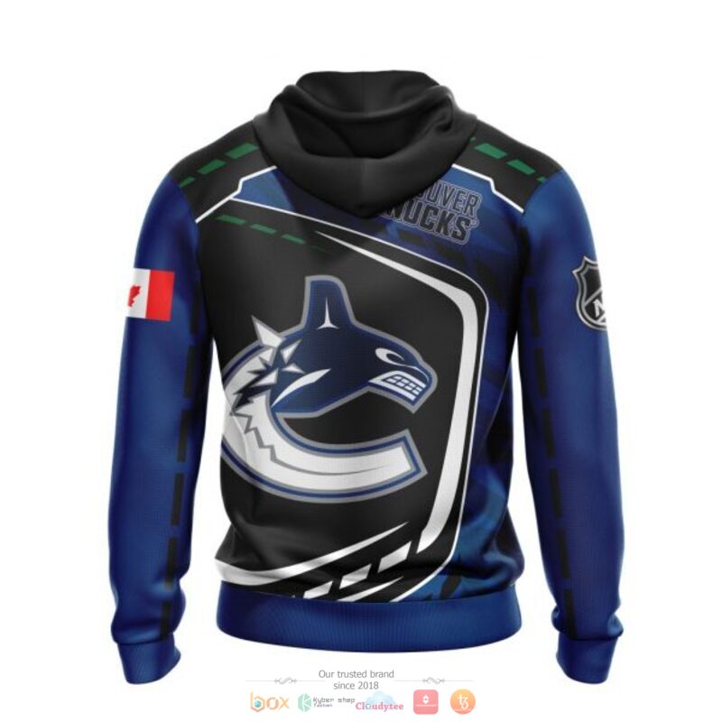 Vancouver Canucks NHL black blue full print 3D shirt, hoodie 3 Vancouver Canucks NHL black blue 3D shirt hoodie 1 2