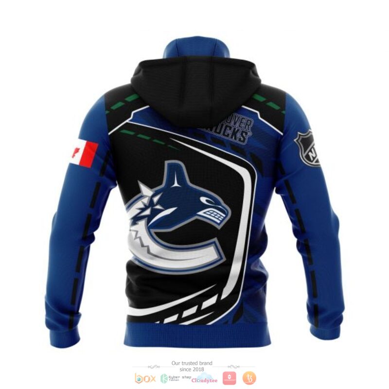 Vancouver Canucks NHL black blue full print 3D shirt, hoodie 5 Vancouver Canucks NHL black blue 3D shirt hoodie 1 2 3 4