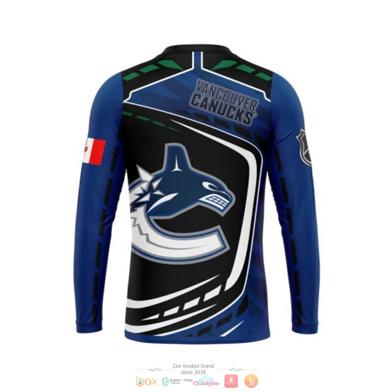 Vancouver Canucks NHL black blue full print 3D shirt, hoodie 7 Vancouver Canucks NHL black blue 3D shirt hoodie 1 2 3 4 5 6