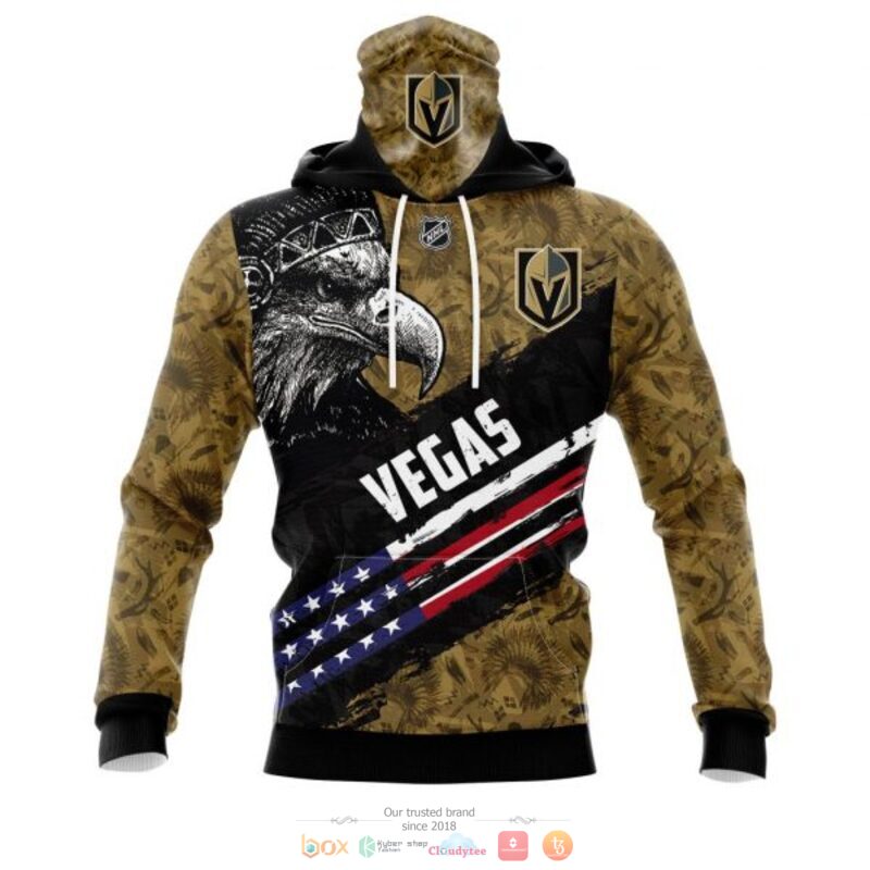 Vegas Golden Knights NHL Eagle American flag full print 3D shirt, hoodie 4 Vegas Golden Knights NHL Eagle American flag 3D shirt hoodie 1 2 3
