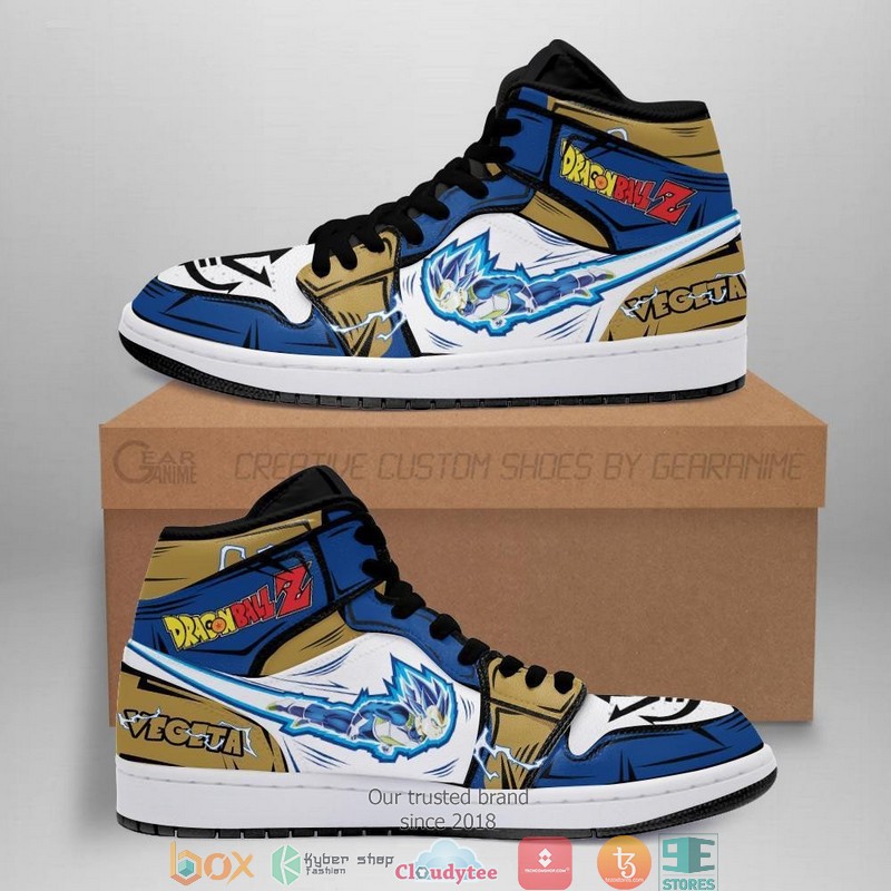 Vegeta Blue Anime Dragon Ball Air Jordan High Top Shoes 1