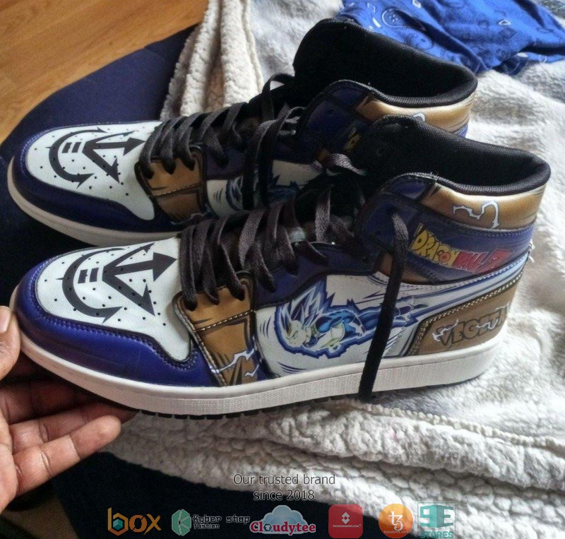Vegeta Blue Anime Dragon Ball Air Jordan High Top Shoes 1 2 3