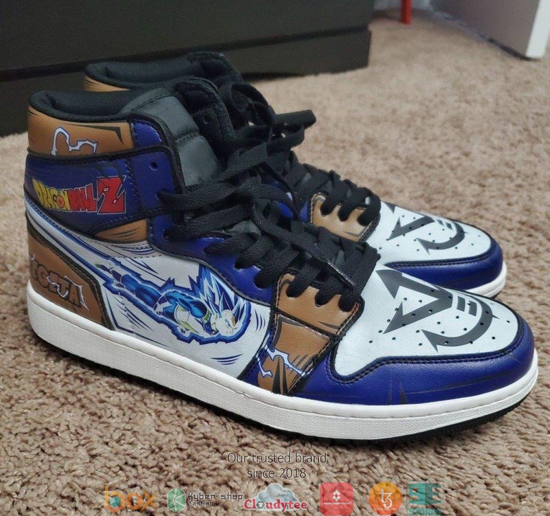 Vegeta Blue Anime Dragon Ball Air Jordan High Top Shoes 1 2 3 4
