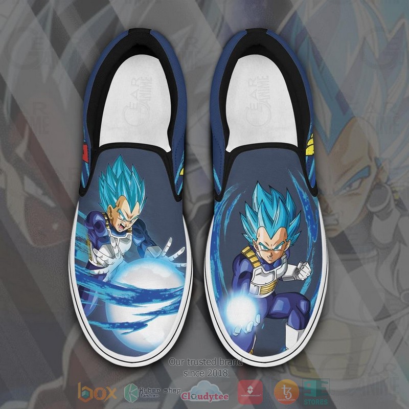 Vegeta Blue Canvas Dragon Ball Anime Slip On Shoes