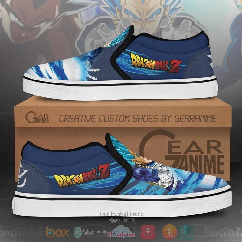 Vegeta Blue Canvas Dragon Ball Anime Slip On Shoes 1