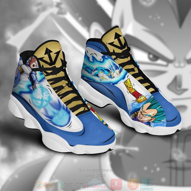 Vegeta Blue Dragon Ball Anime Air Jordan 13 Sneaker Shoes 3 Vegeta Blue Dragon Ball Anime Air Jordan 13 Shoes 1 2
