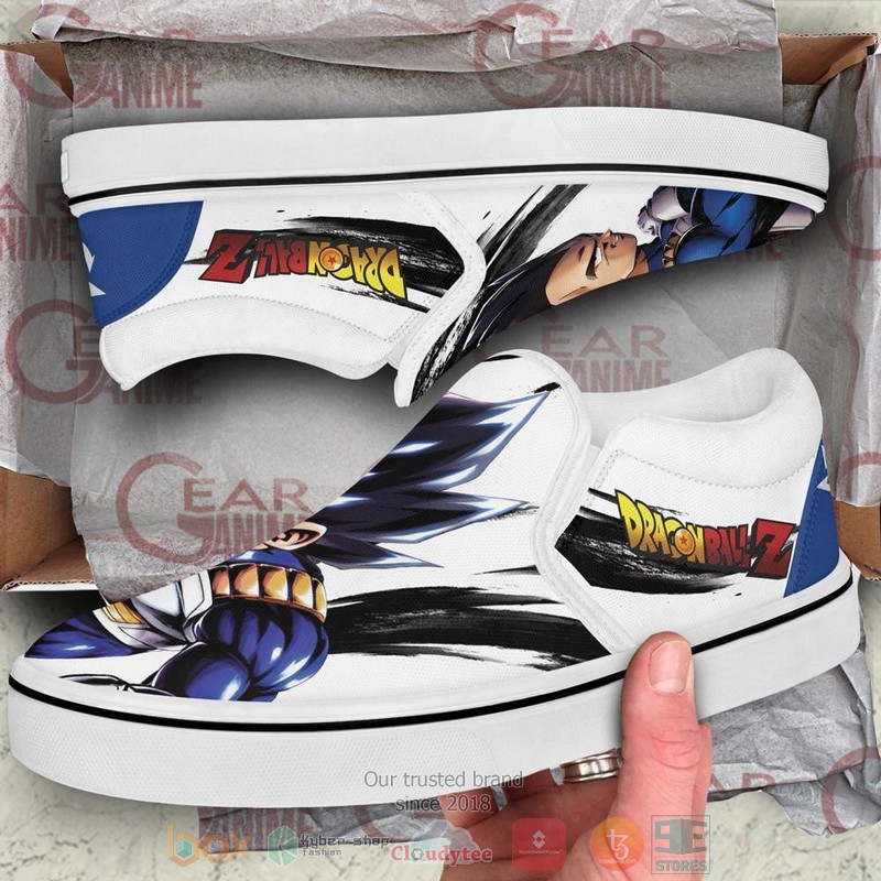 Vegeta Canvas Dragon Ball Anime Slip-On Sneaker Shoes 3 Vegeta Canvas Dragon Ball Anime Slip On Shoes 1 2