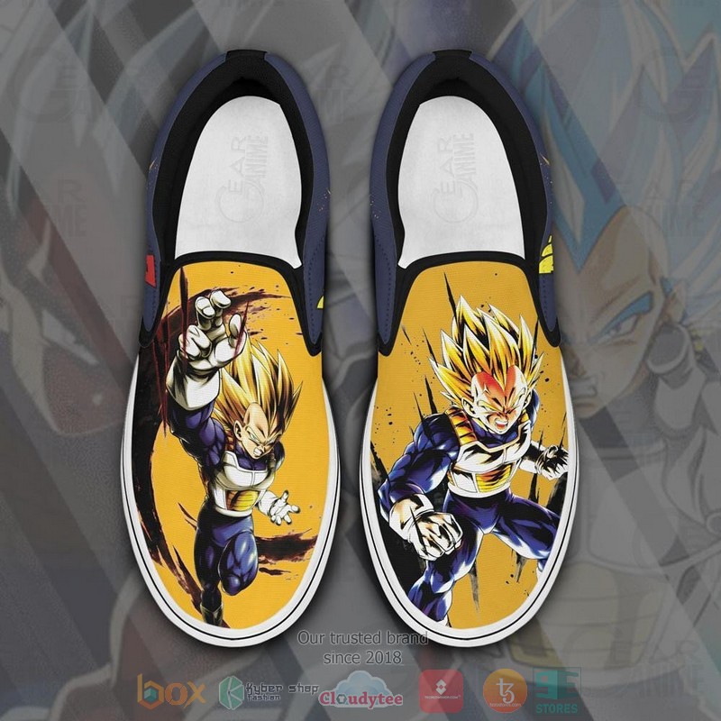Vegeta Saiyan Canvas Dragon Ball Anime Slip On Shoes
